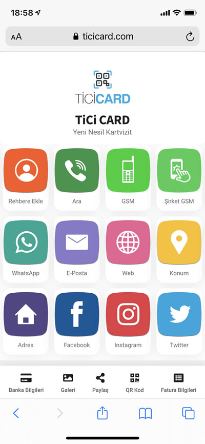 TiCiCARD Yeni Nesil Kartvizit