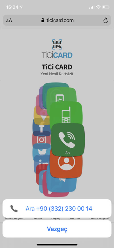 TiCiCARD Yeni Nesil Kartvizit