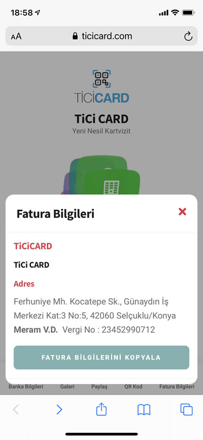 TiCiCARD Yeni Nesil Kartvizit